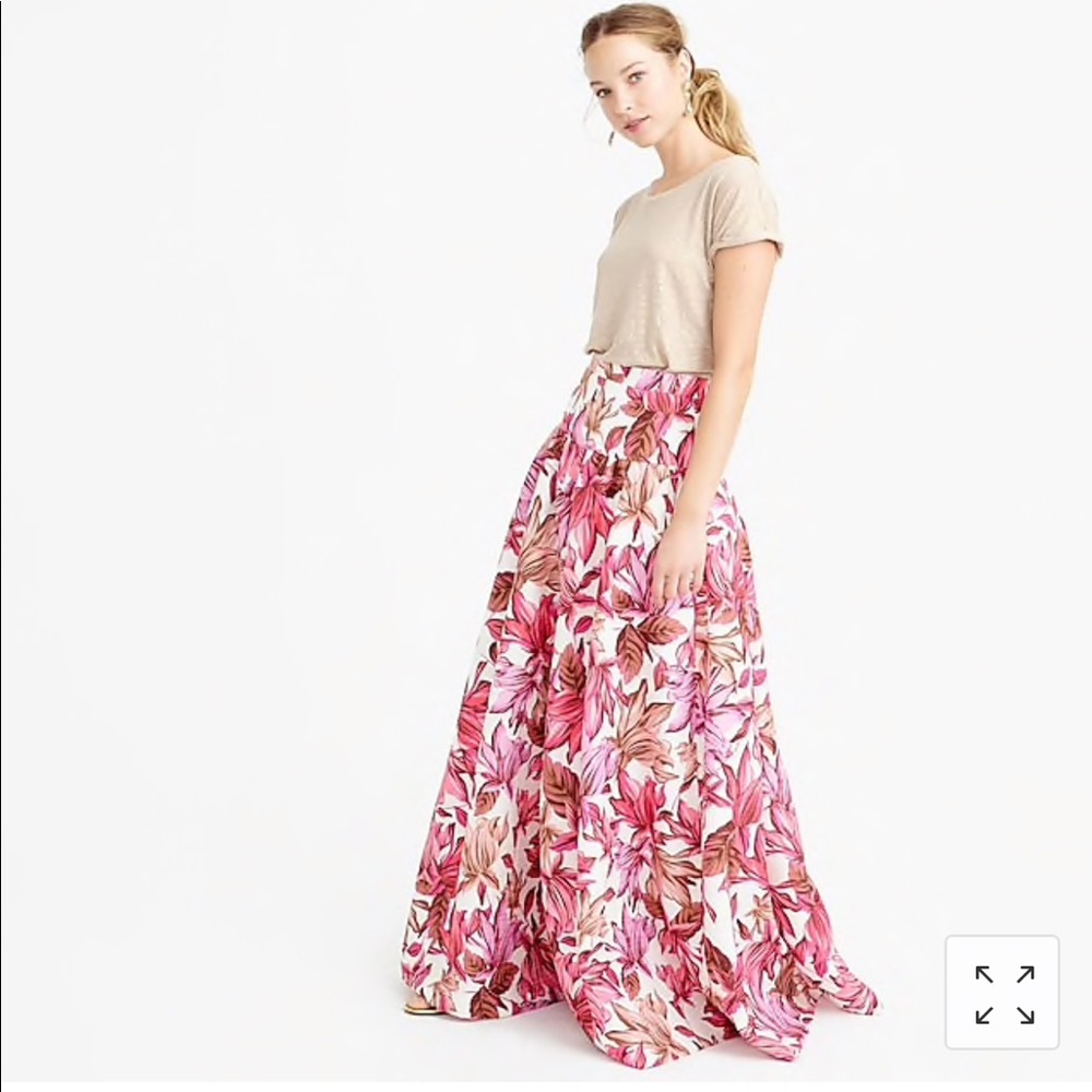 J. Crew Collection Crinoline Skirt Floral